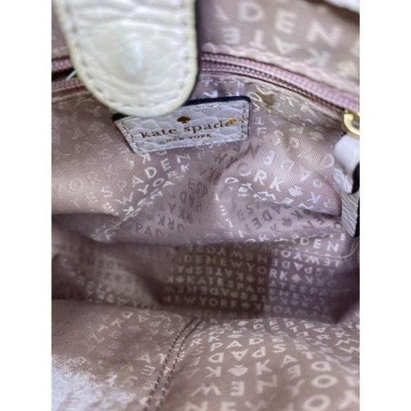 kate spade medium handbag w strap white leather cr - Picture 10 of 12